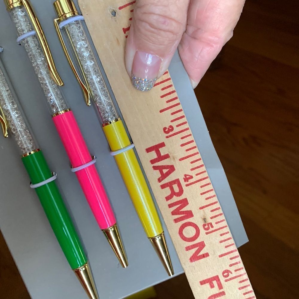 3-pack ink pens. These write amazingly well, soft and smooth black